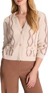 NIC+ZOE Textured Wave Cotton Blend Cardigan