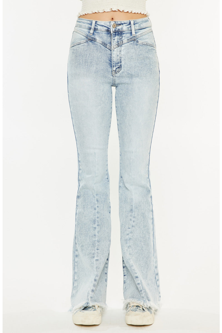 Ashton High Rise Flare Stretch Jeans, Main, color, Light Wash