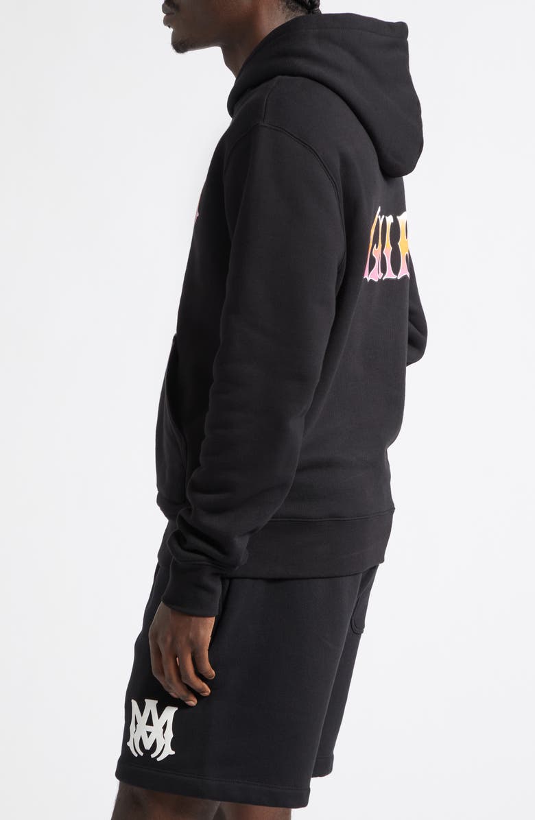 AMIRI MA Surf Regular Fit Cotton Hoodie, Alternate, color, Black