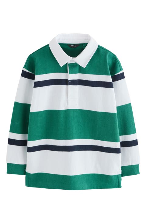 Kids' Stripe Cotton Rugby Shirt (Toddler, Little Kid & Big Kid)