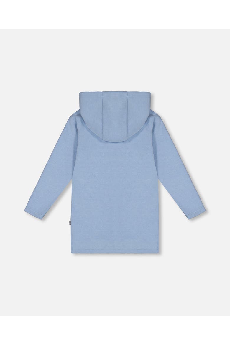 Girl's Hooded Rib Tunic Light Blue, Alternate, color, Air Blue