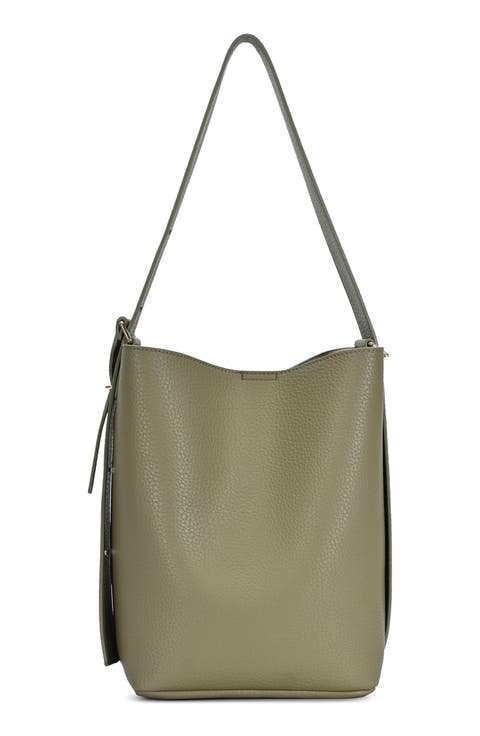 Faux Leather Hobo Bag