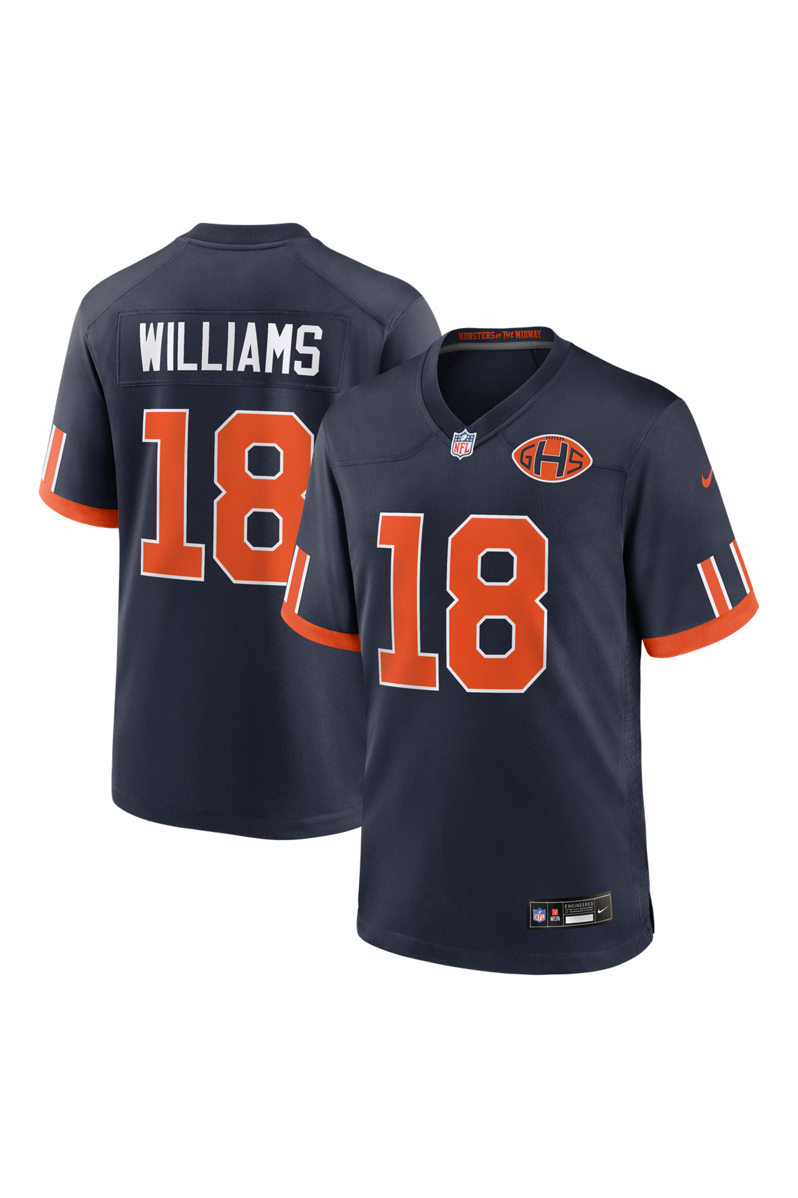 Caleb Color Nike Men's Nike Caleb Williams Navy Chicago Bears 2026 Rivalries ...