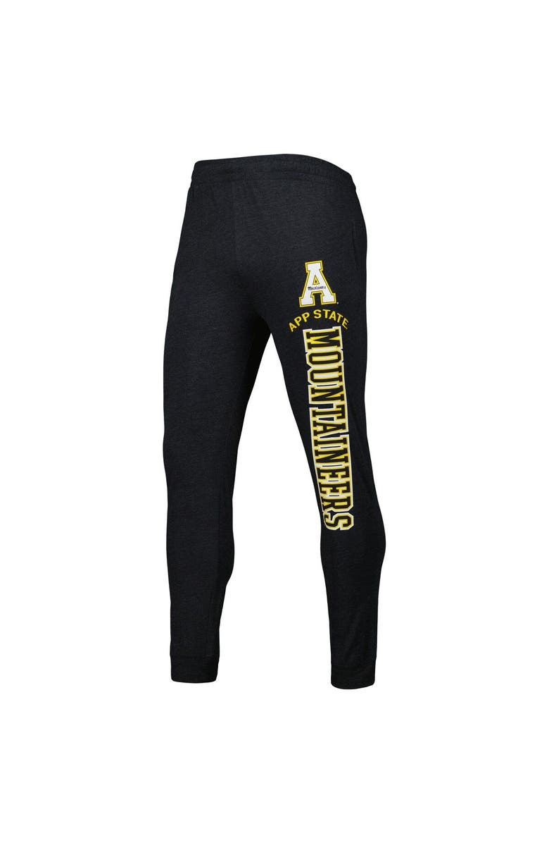 CONCEPTS SPORT Men's Concepts Sport Black/Charcoal Appalachian State Mountaineers Meter Pullover Hoodie & Pant Sleep Set, Alternate, color, Black