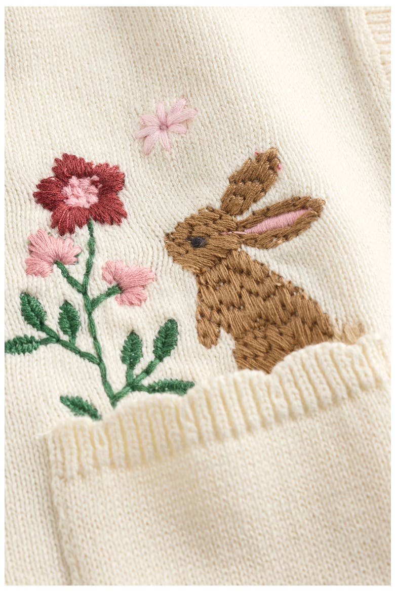 Kids' Embroidered Cotton Cardigan, Alternate, color, NEUTRAL