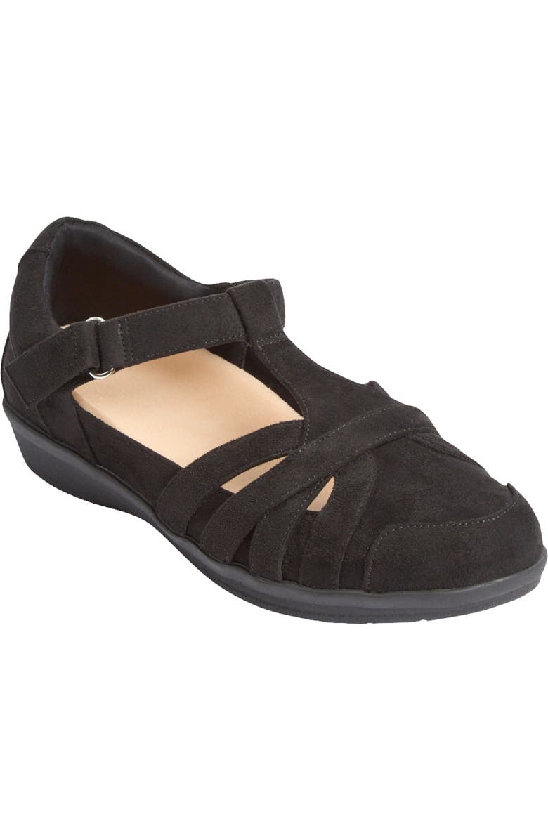 Comfortview The Landyn Orthotic Flat, Main, color, Black