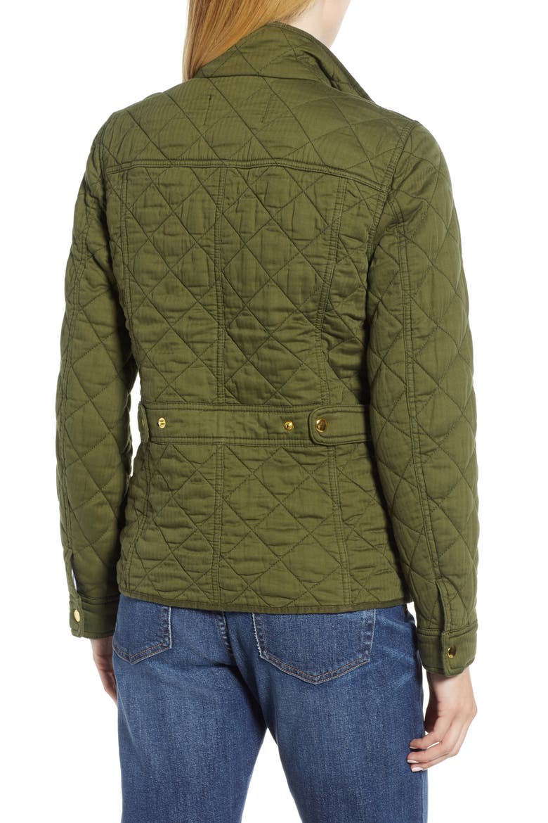 Quilted Downtown Field Jacket, Alternate, color, DEEP MOSS
