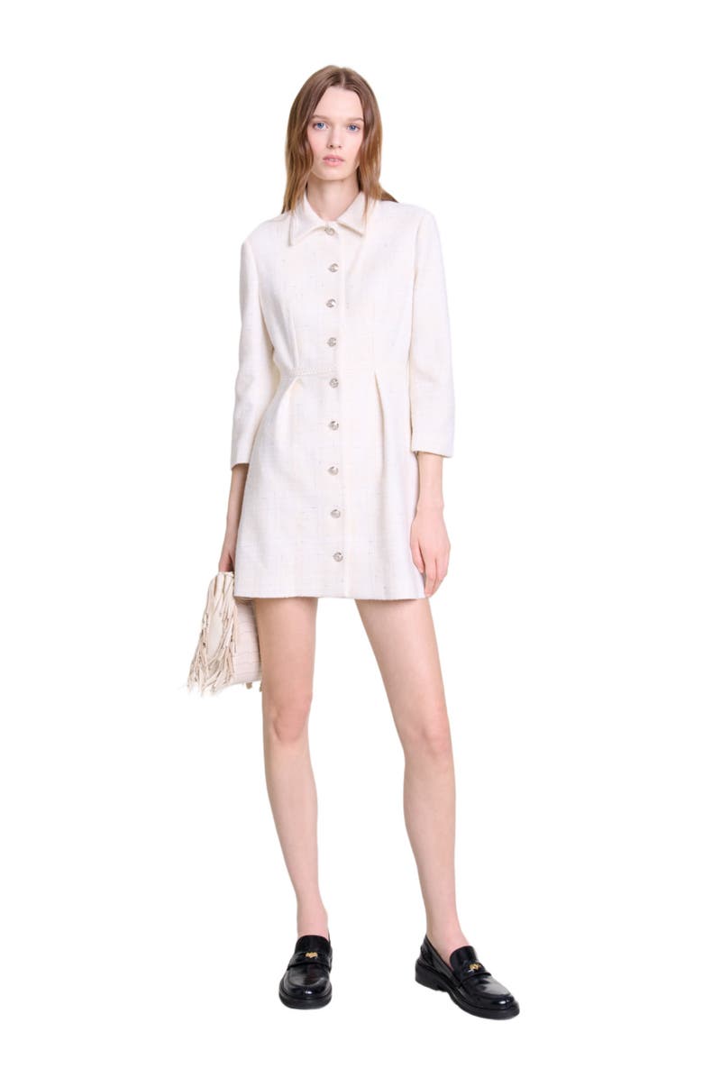 maje Short tweed dress, Main, color,