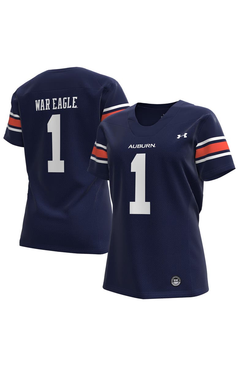 Under Armour Women's Under Armour #1 Navy Auburn Tigers Replica Football Jersey, Main, color, Navy