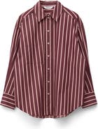 & Other Stories Stripe Oversize Cotton Button-Up Shirt