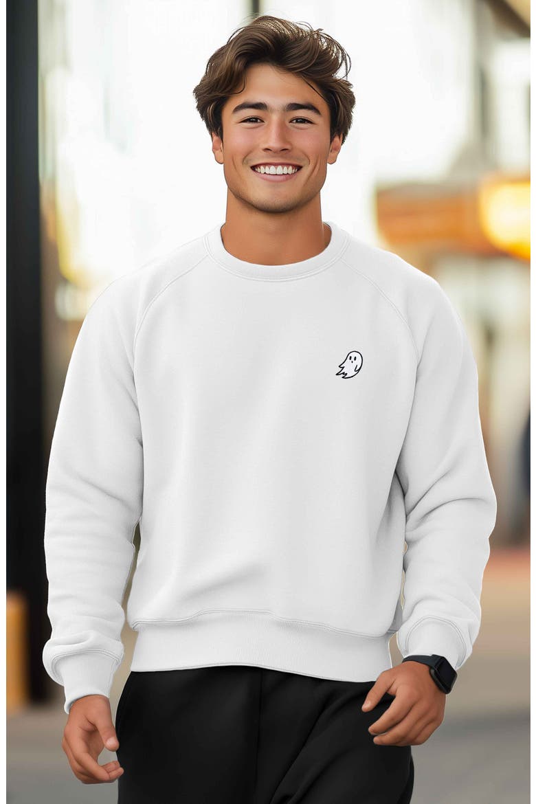 Ghost Fleece Sweatshirt, Alternate, color, White