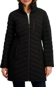 Nautica Water Resistant Stretch Puffer Coat