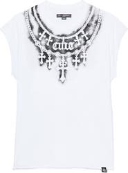 Cult of Individuality Stencil Cap Sleeve Cotton T-Shirt