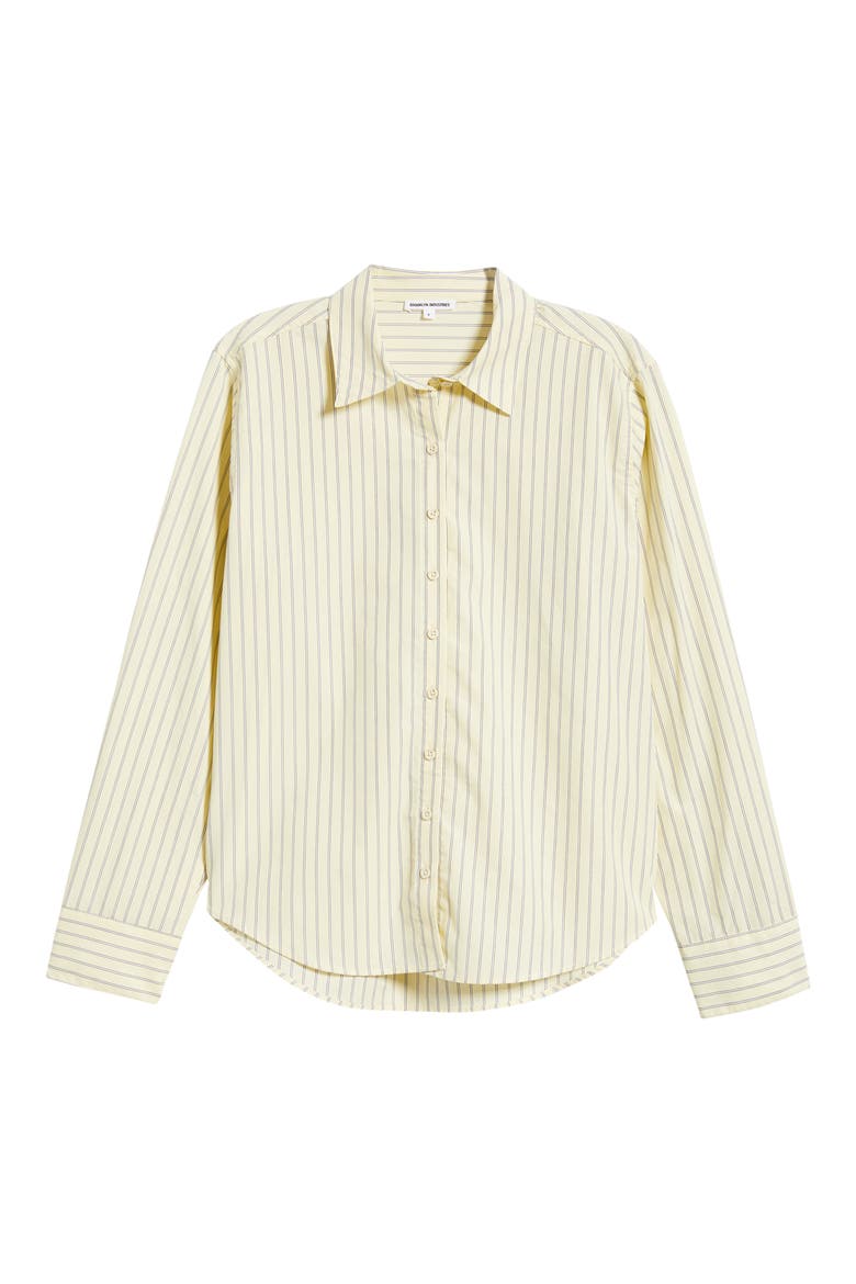 Stripe Button-Up Top, Alternate, color, PASTEL YELLOW STRIPE