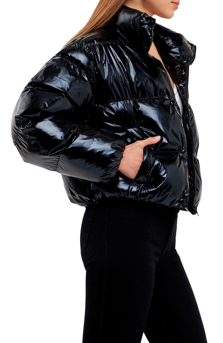 Grey Lab Crop Puffer Jacket, Alternate, color, 