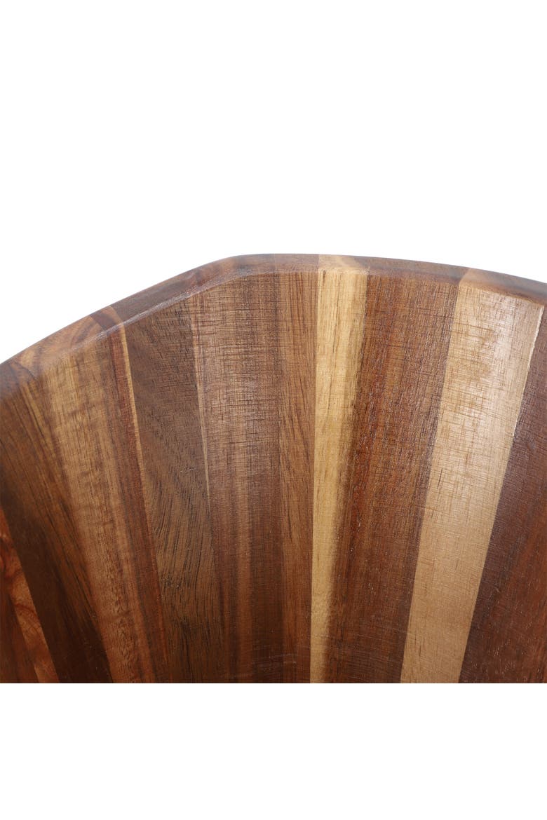 11.75 Inch Acacia Wood Deep Salad Bowl, Alternate, color, Acacia