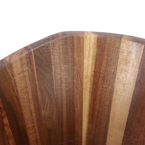 Megachef 11.75 Inch Acacia Wood Deep Salad Bowl In Brown