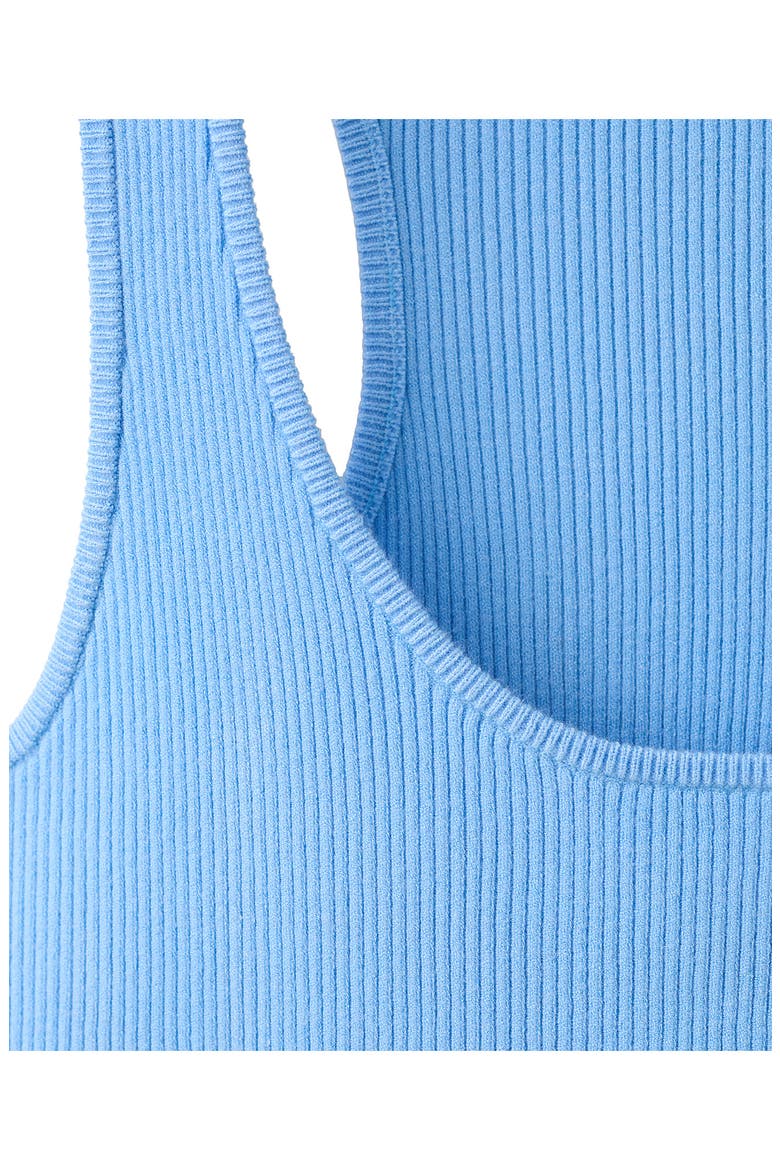 Fitted Ribbed Tank Top, Alternate, color, SKY BLUE