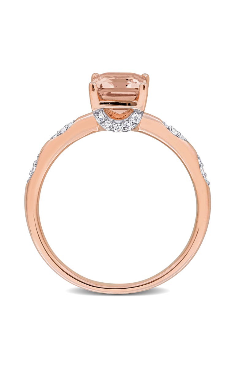 Julianna B. Morganite & Diamond Ring 14k, Alternate, color, Rose Gold