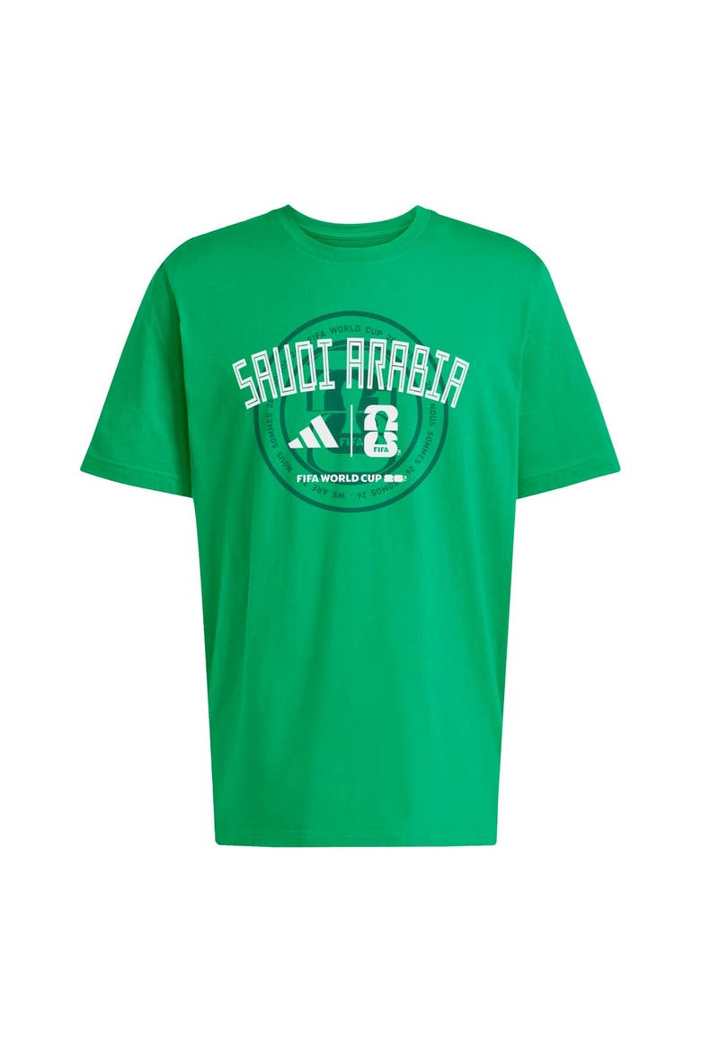 Men's adidas  Green Saudi Arabia National Team 2026 FIFA World Cup Qualifier T-Shirt, Main, color, Green