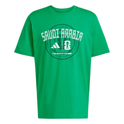 Men's adidas  Green Saudi Arabia National Team 2026 FIFA World Cup Qualifier T-Shirt