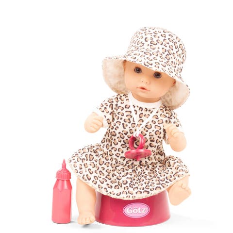 Aquini Girl 13" Spotted Cat Potty Baby Doll
