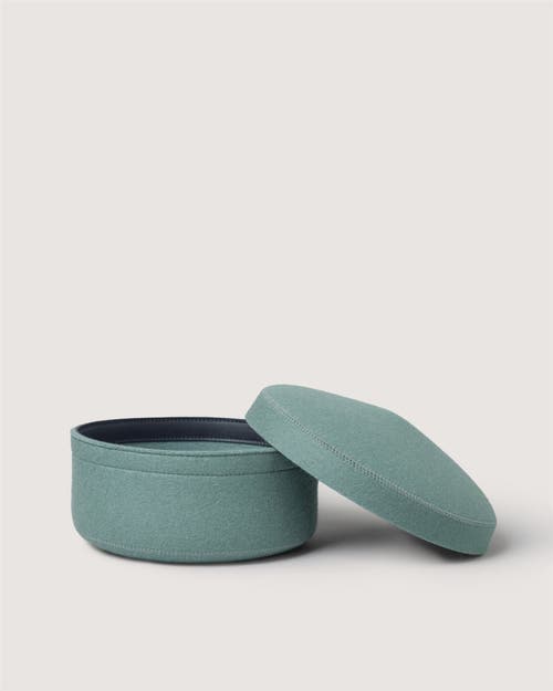 Graf & Lantz Graf Lantz Merino Wool Medium Bin W/ Lid In Blue