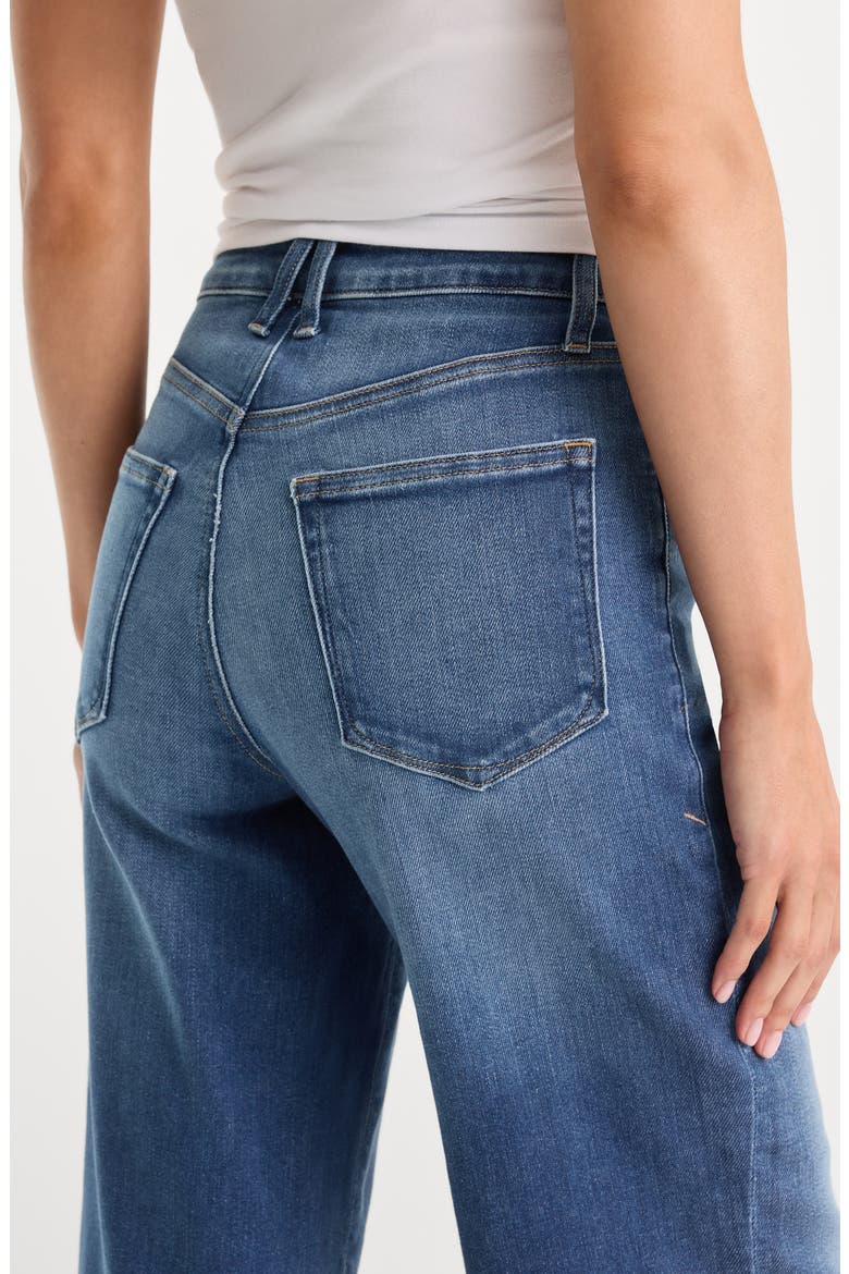 Soft-Tech Good Waist High Waist Wide Leg Palazzo Ankle Jeans, Alternate, color, INDIGO1233
