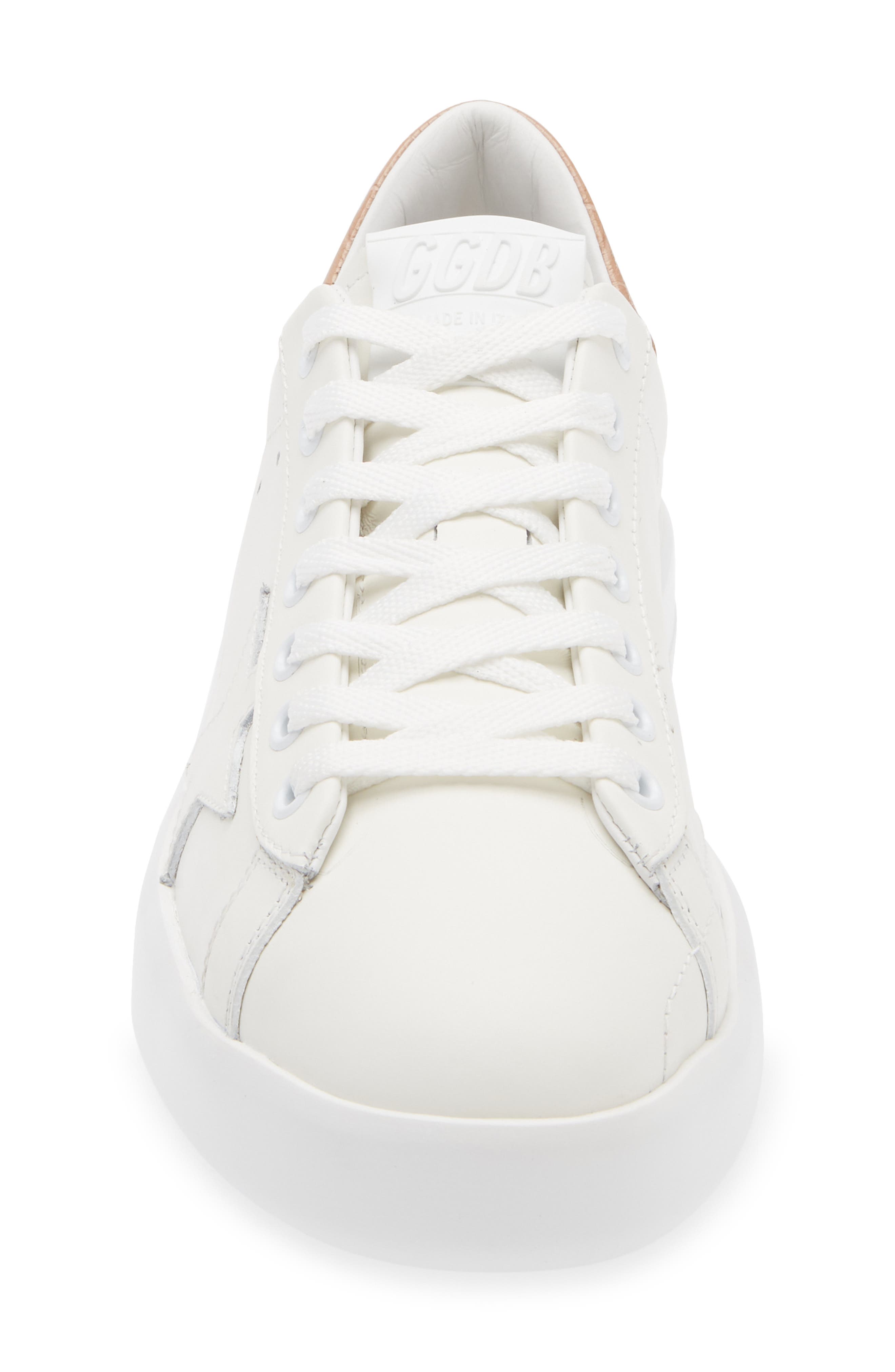 Golden Goose Purestar Sneaker, Alternate, color, Optic White / Champagne Beige