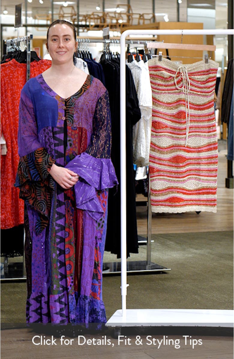 Mixed Waves Metallic Body-Con Minidress, sales video thumbnail