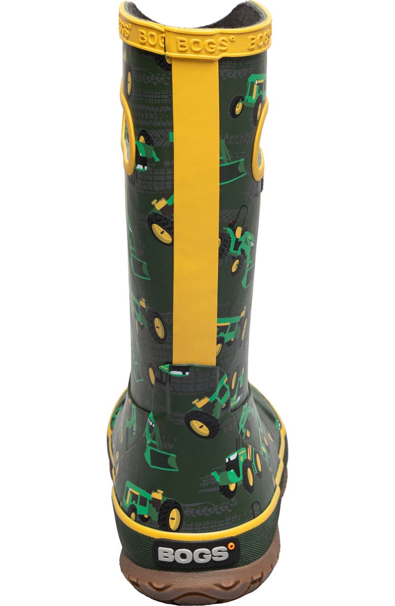 Bogs Kids' Waterproof Rain Boot, Alternate, color, Dkgrn Mlti