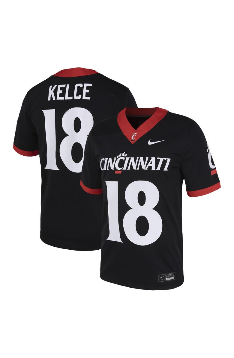 Nike Men's Nike Travis Kelce Black Cincinnati Bearcats Replica Untouchable Jersey, Main, color, 