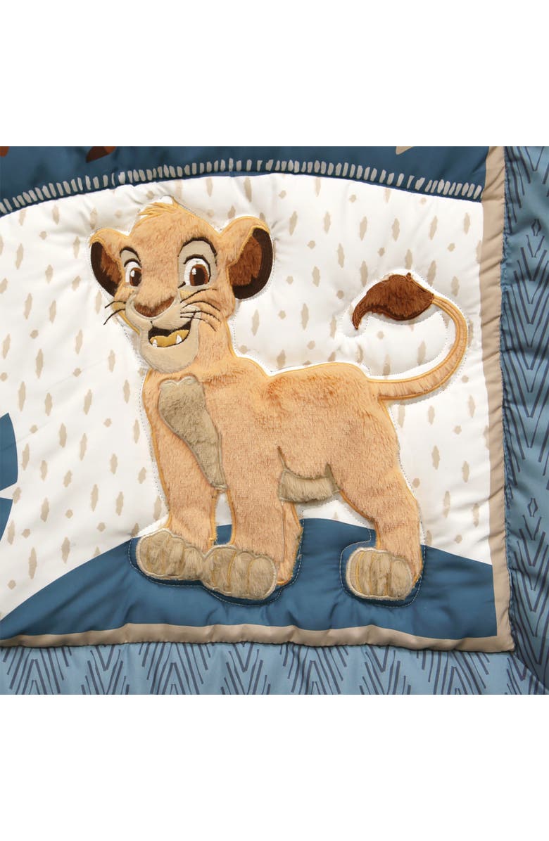 Lambs & Ivy Disney Baby Lion King Adventure 3-Piece Crib Bedding Set, Alternate, color, Blue