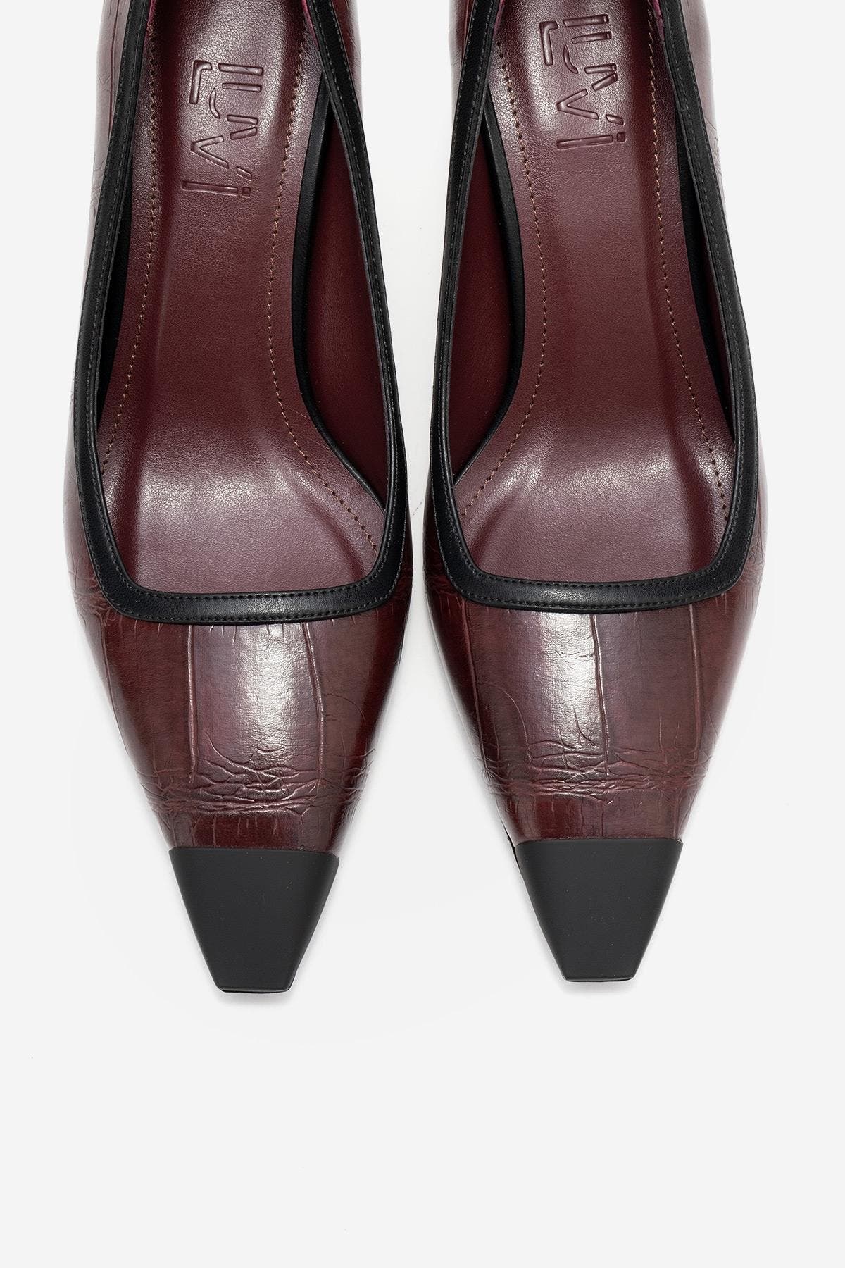 Rona Pointed Toe Pump, Alternate, color, Burgundy Printed