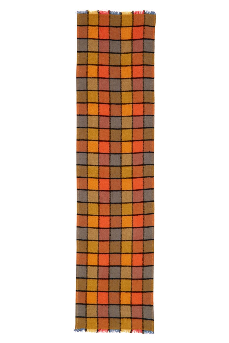Emmy Plaid Scarf, Alternate, color, ENAMEL RED