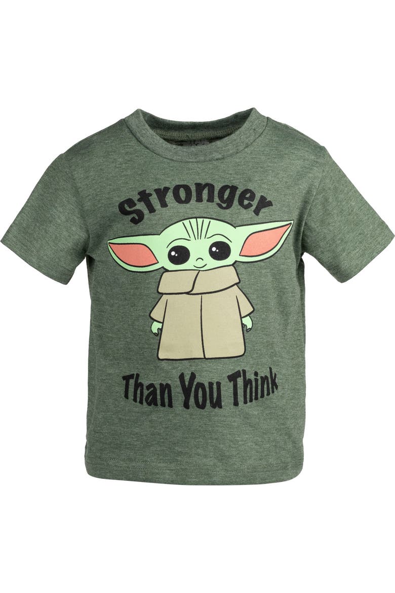 2-Piece T-Shirt and Shorts Set, Alternate, color, Grogu Green Grey