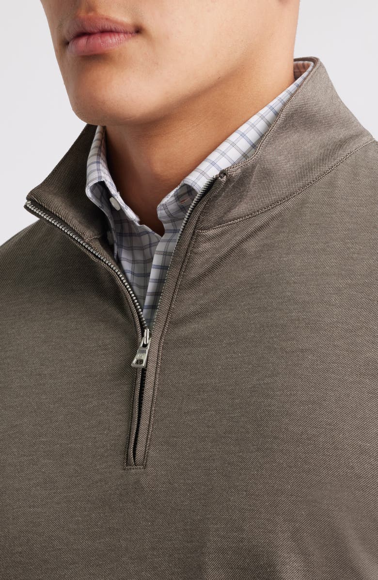 Pima Cotton & Modal Blend Piqué Quarter Zip Pullover