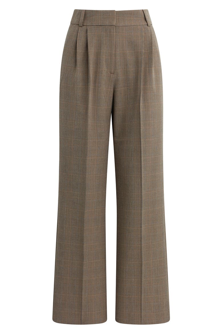 The Favorite Plaid High Waist Wide Leg Pants, Alternate, color, JAVA PLAID