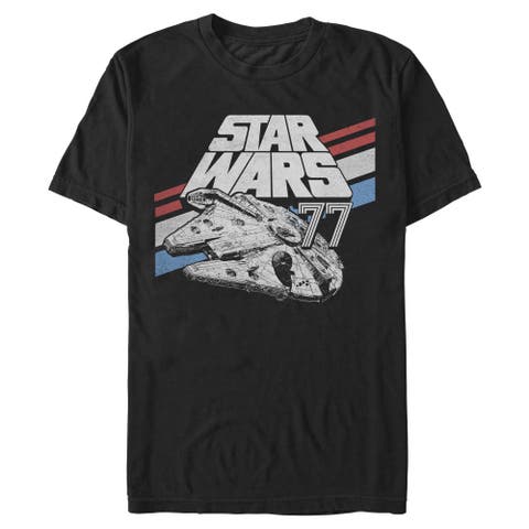 Men's Star Wars Monochrome 77 Logo  Graphic T-Shirt