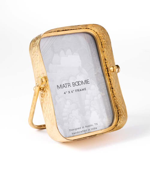 Matr Boomie Loha 4x6 Rounded Picture Frame - Embossed Iron In Gold - 4x6