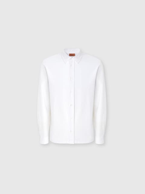 Zigzag Jersey Cotton Shirt Tone On Tone