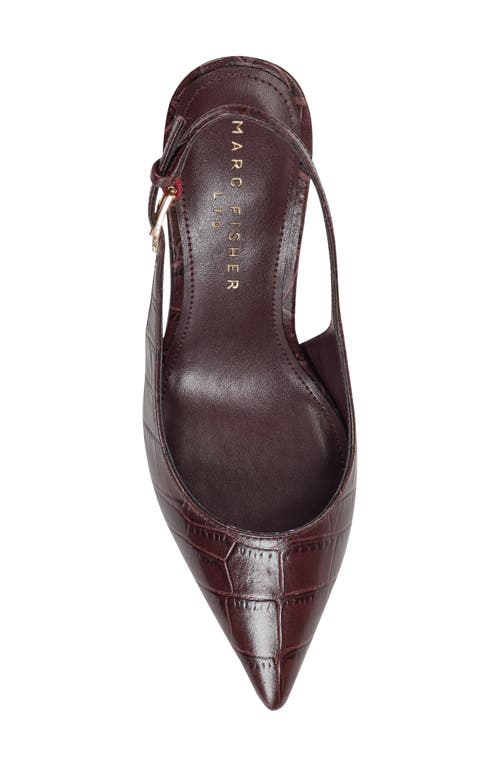 Marc Fisher Ltd Dorie Slingback Pointed Toe Pump In Brown