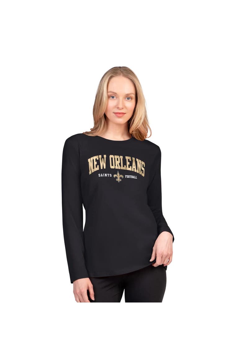 Women's G-III 4Her by Carl Banks  Black New Orleans Saints Best Play Long Sleeve T-Shirt, Main, color, Black
