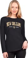 G-III 4HER BY CARL BANKS Women's G-III 4Her by Carl Banks  Black New Orleans Saints Best Play Long Sleeve T-Shirt