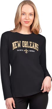 G-III 4HER BY CARL BANKS Women's G-III 4Her by Carl Banks  Black New Orleans Saints Best Play Long Sleeve T-Shirt