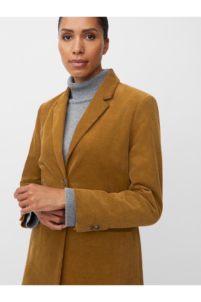 MaJaxi Long Sleeve Corduroy Blazer, Alternate, color, Breen