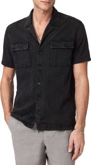 John Varvatos Amadora Organic Cotton Button-Up Camp Shirt