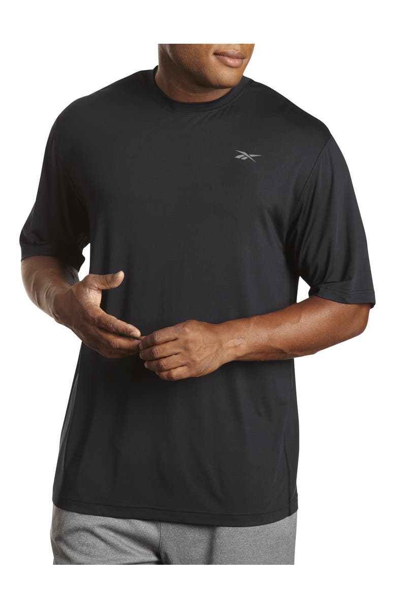 Reebok Big
Tall Speedwick Short Sleeve Base Layer Top, Main, color, Black