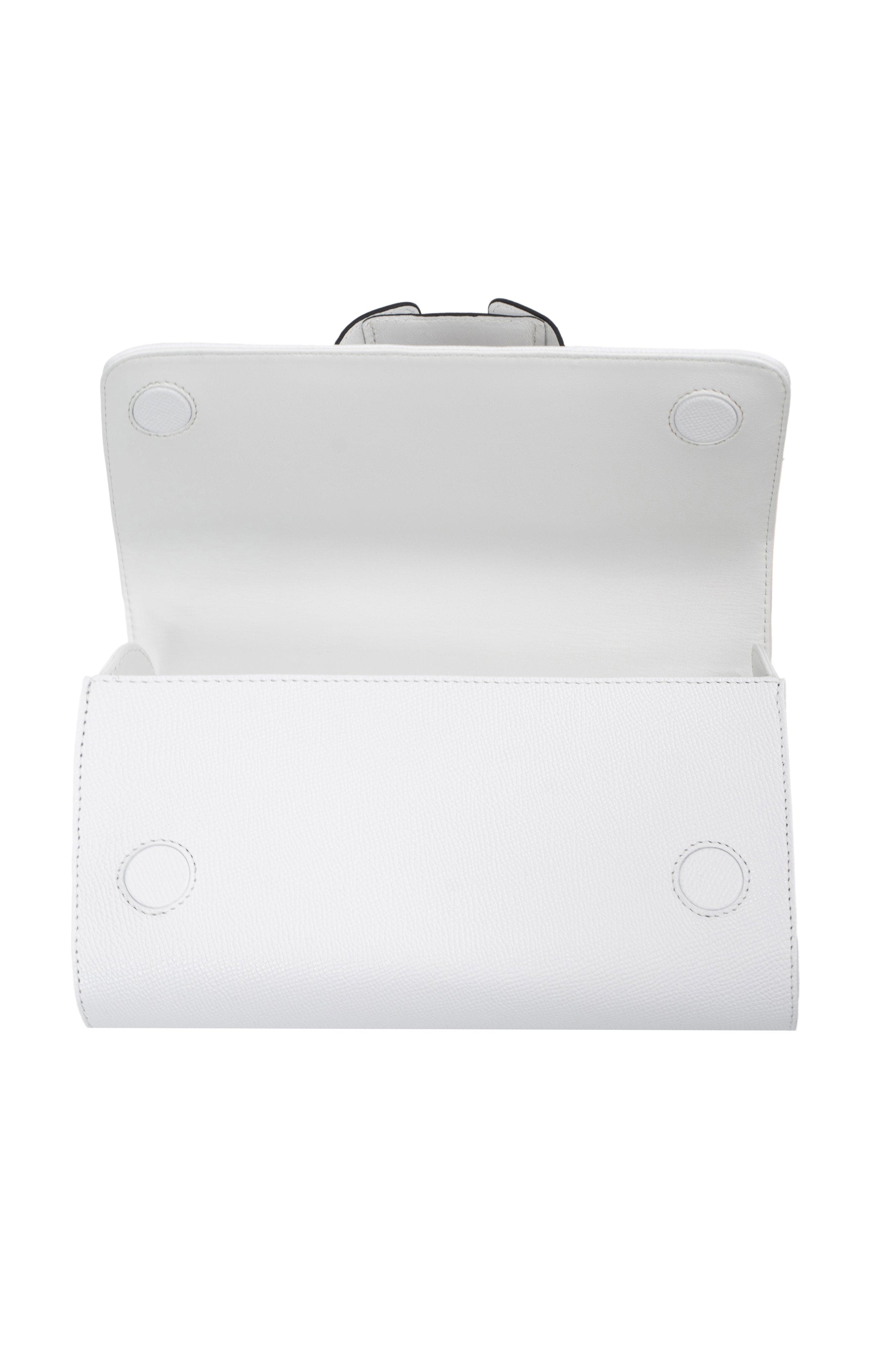 PERRIN PARIS La Corsette Clutch Classic, Alternate, color, White / Black