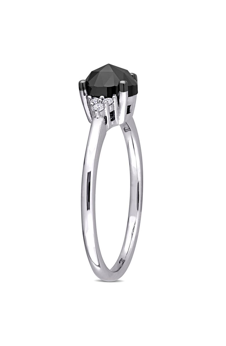 Julianna B. Black & White Diamond Oval Ring 14k, Alternate, color, Diamond